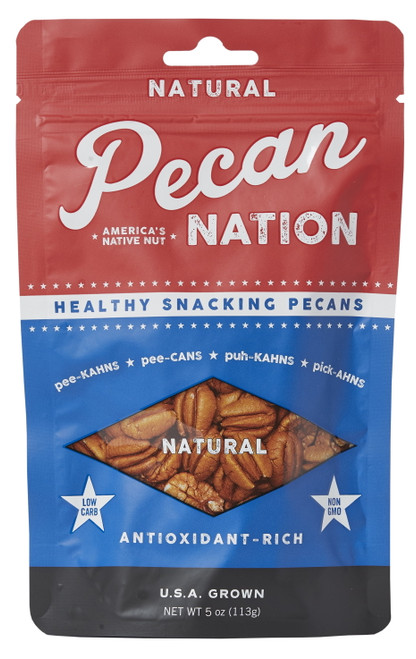 Pecan Nation All Natural Unsalted Pecan Halves, 5 Oz