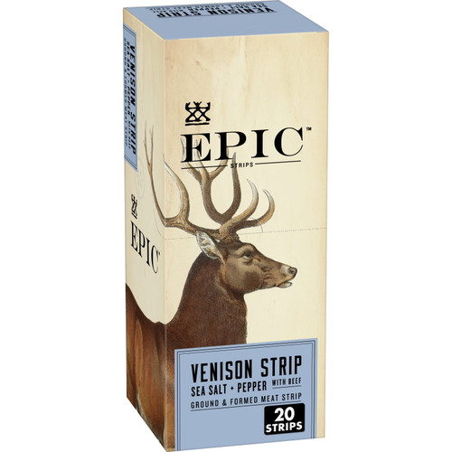 Epic Venison & Beef Strips, Keto Friendly, Whole30, 20 Ct, 0.8 Oz Strips