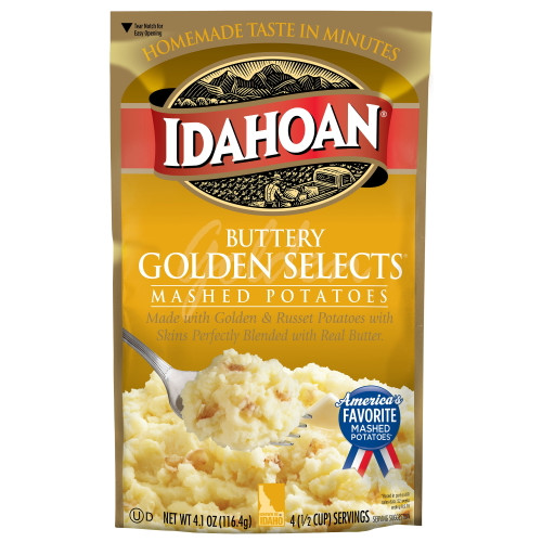 Idahoan Buttery Golden Selects® Mashed Potatoes, 4.1 Oz Pouch