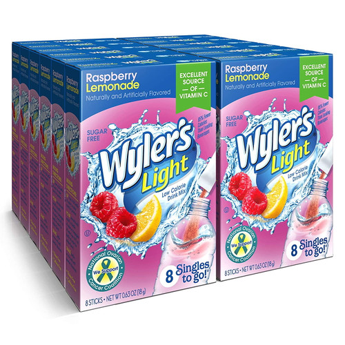 Wyler's Light, Water Drink Mix, Raspberry Lemonade, Quantity Of 12