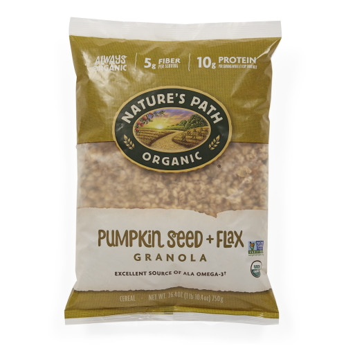 Nature's Path Organic, Granola, Gluten Free, Pumpkin Seed And Flax, 26.4 Oz