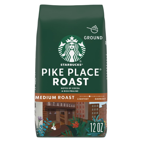 Starbucks Pike Place Roast, Ground Coffee, Medium Roast, 12 Oz