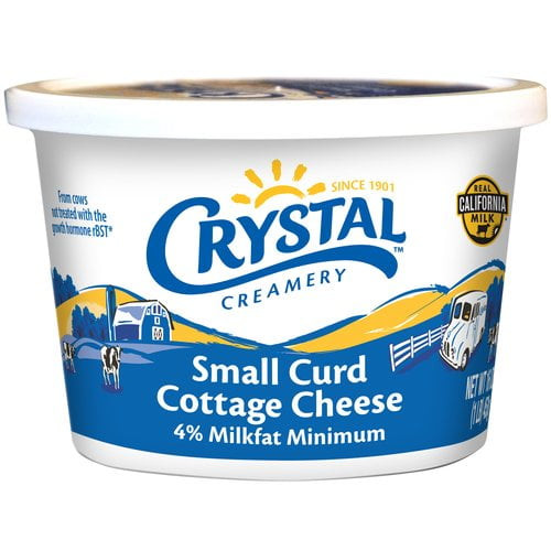 Crystal Creamery 4% Milk Fat Small Curd Cottage Cheese, 16 Oz.