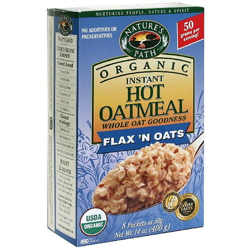 Nature's Path Organic Flax 'n Oats Instant Hot Oatmeal, 14 Oz (pack Of 6)