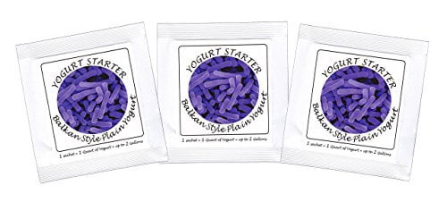 Yogurt Starter Cultures - Pack Of 3 Freeze-dried Culture Sachets For Balkan Style Plain Yogurt