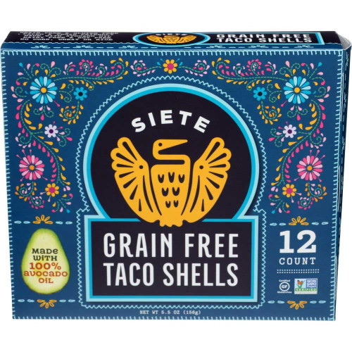 Siete Grain Free Taco Shells, 5.5 Ounce -- 12 Per Case.