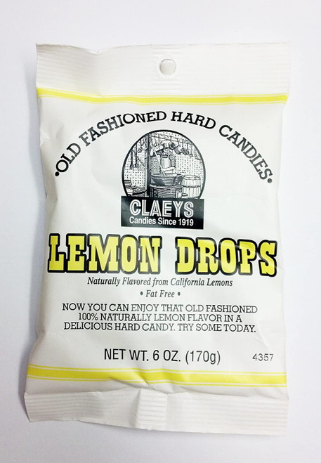 Claeys Fat Free Old Fashioned Hard Candies, 6 Oz (pack Of 2) (lemon Drops)