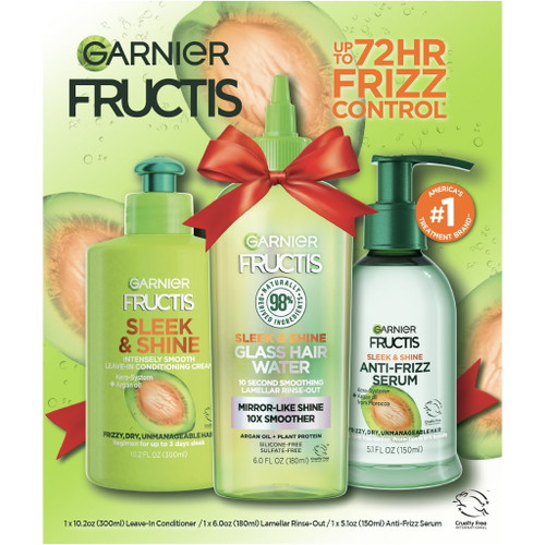 Garnier Fructis Sleek & Shine Three Piece Treatment Holiday Gift Set, 1 Kit