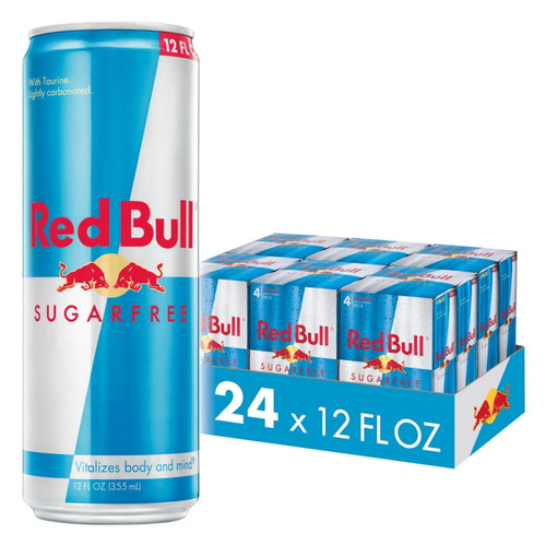 Red Bull Energy Drink, Sugar Free, 12 Fl Oz (24 Pack)