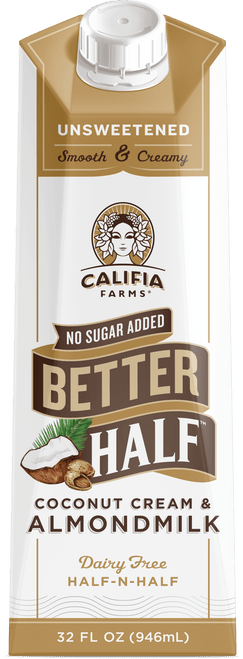 Califia Farms Unsweetened Better Half Almond Milk Half And Half 32 Fluid Ounces