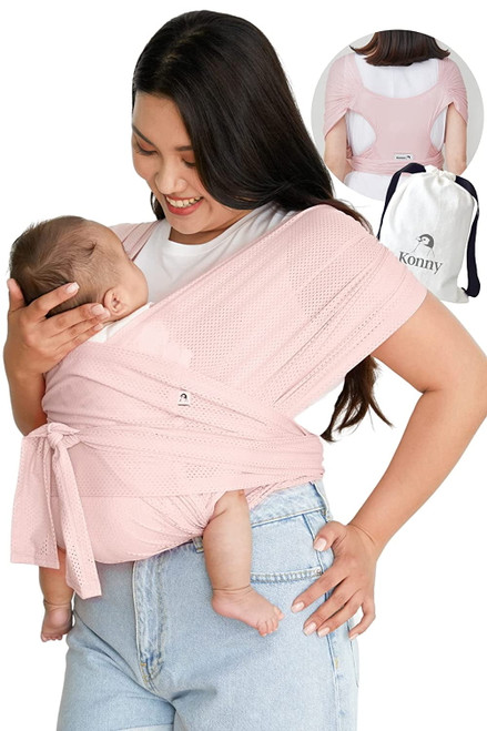 Yadala Baby Wrap Carrier (air-mesh For Summer), Hassle-free Moisture Wicking And Breathable Infant Sling, Perfect For Newborn Babies To 44 Lbs Toddlers