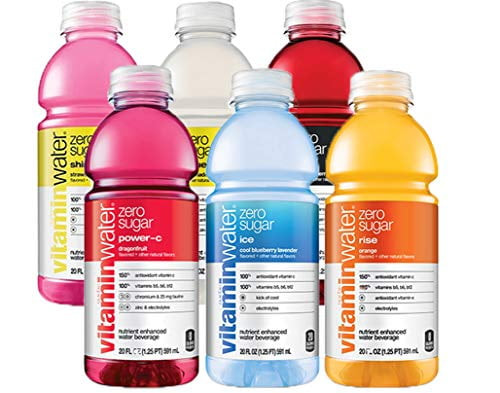 Vitamin Water Zero, Squeezed Lemonade, Shine Strawberry Lemonade, Rise Orange, Power C Dragon Fruit, Ice Cool Blue Berry Lavender, Xxx Acai Blueberry Pomegranate, 20 Oz Bottle, Variety Pack, Flavors M