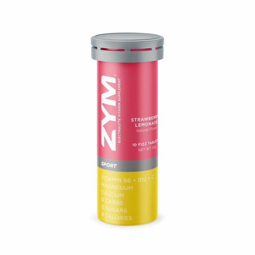 Zym Electrolyte Drink Tablets Electrolyte Replacment Zym Tablets Serving Size Single Tube Strawberry Lemonade