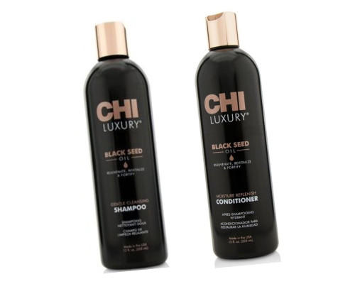 Chi Luxury Black Seed Oil Gentle Cleansing Shampoo + Conditioner 12 Oz Set