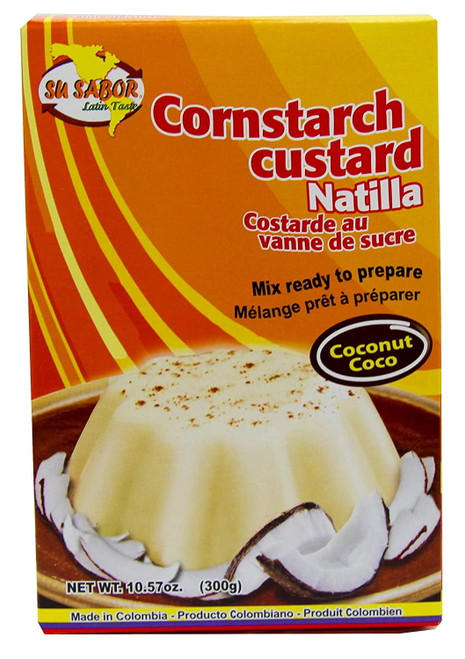 Su Sabor Coconut Corn Starch Custard Natilla Sabor De Coco 10.57 Ounces 300 Grams