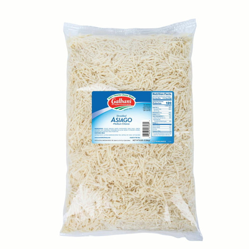Galbani Medium Shread Asiago Cheese 5 Lb, Pack Of 6