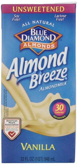 (12 Pack)almond Breeze Unsweetened Vanilla Almond Milk, 32 Fl Oz