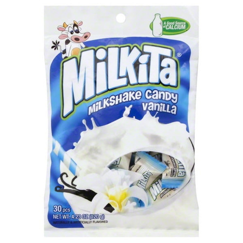 Milkita Milk Shake Vanilla Candy, 4.23 Oz., 30 Ct
