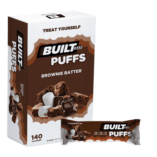 Built Bar Puffs, Protein Bar, Brownie Batter Flavor, 1.41oz Bars, 12 Count