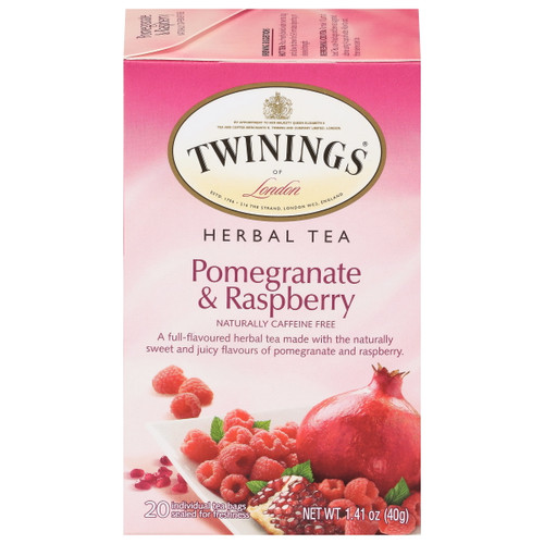 Twinings Of London Pomegranate & Raspberry Herbal Tea Bags, 20 Ct, 1.41 Oz