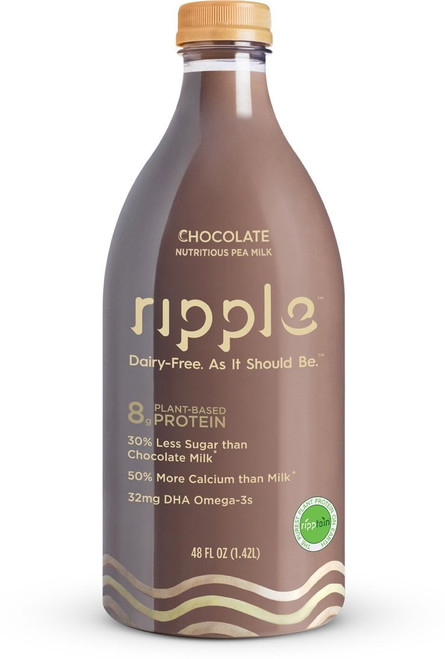 (6 Pack)ripple Plant Based Milk, Chocolate, 48 Oz