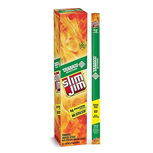 Giant Smoked Snack Sticks, Tabasco, Keto Friendly, .97 Oz. 24-count