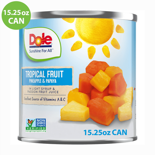 Dole Canned Tropical Fruit Salad In Light Syrup, 15.25oz Can