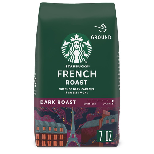 Starbucks French Roast, Ground Coffee, Dark Roast, 7 Oz