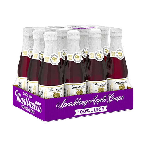 Martinelli's Gold Medal Sparkling Apple-grape Juice 12 Count 8.4 Fl Oz Bottles