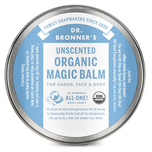 Dr. Bronner's - Organic Magic Balm (baby Unscented, 2 Ounce, 2 Pack) Made With Organic Beeswax And Hemp Oil, Moisturizes And Soothes Hands, Face And Body, Relieves Dry Skin, Helps Prevent Diaper Rash