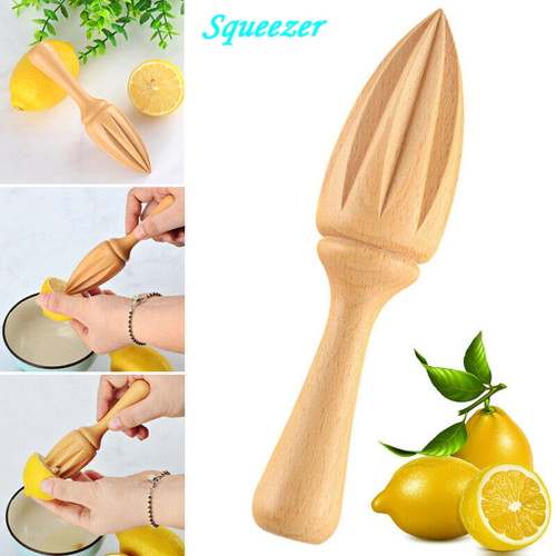 Zedker Black Friday Deals 2022 Home Wooden Lemon Squeezer Mini Hand Press Manual Juicer Fruit Orange Juice Extractor Reamers Ten-corner Design Kitchen Tool Warehouse Clearance