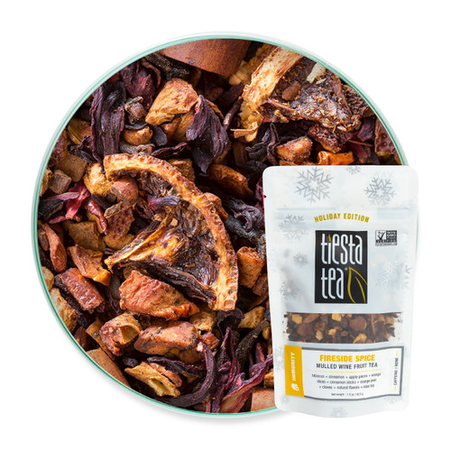 Tiesta Tea Fireside Spice, Mulled Wine Loose Leaf Herbal Tea, 1.9 Oz