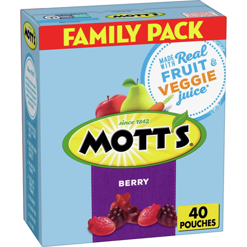 Mott's Berry Fruit Snacks Family Pack, 32 Oz, 40 Ct