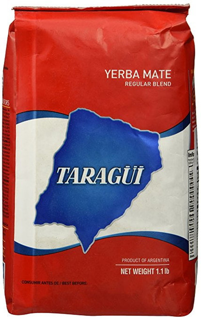 2 Pack  Taragui Yerba Mate Regular Blend, With Stems-  Yerba Mate Con Palo- Loose Leaf- Energy Stimulation-1.17 Lb- 500 G Each.