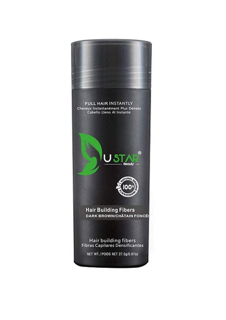 Ustar Hair Building Fiber Dark Brown 0.97 Oz/27.5 G