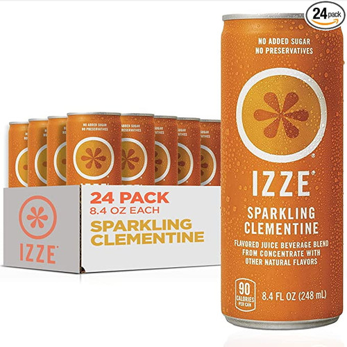 Izze Sparkling Juice, Clementine, 8.4 Fl Oz (pack Of 24)