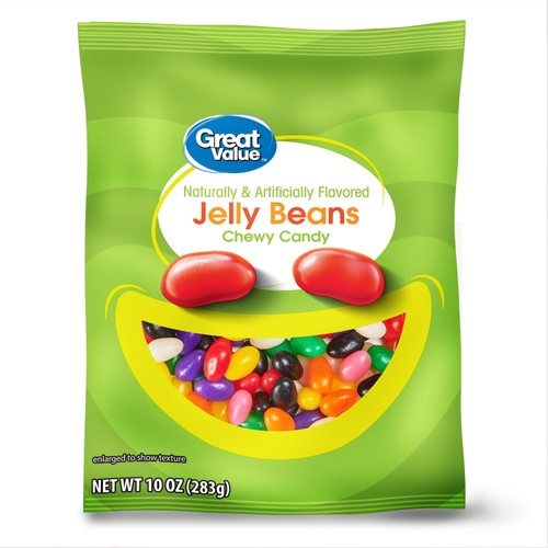 Great Value Jelly Beans Chewy Candy, 10 Oz