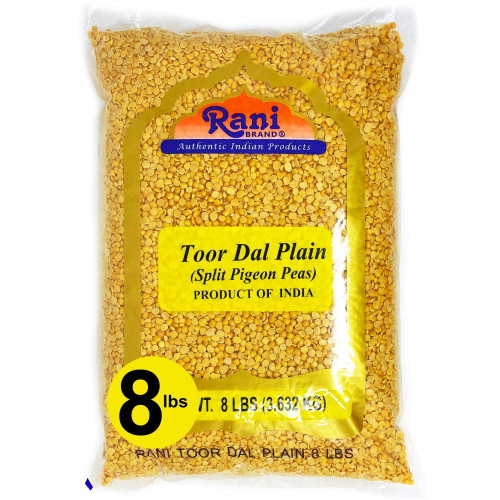 Rani Toor Dal (split Pigeon Peas) 128oz (8lbs) 3.63kg Bulk ~ All Natural | Gluten Friendly | Non-gmo | Vegan | Indian Origin