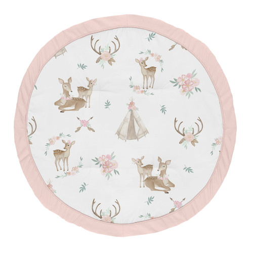 Deer Floral Baby Fabric Playmat By Sweet Jojo Designs