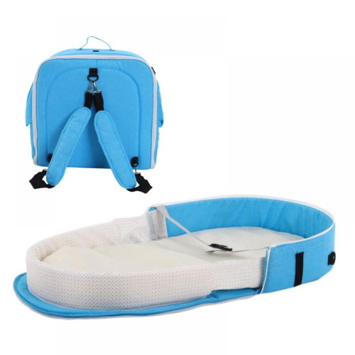 Foldable Baby Bed Travel Indoor Bed Backpack Bed Portable Bassinet For Baby Breathable Infant Sleeping Basket (no Toys And Mosquito Nets)