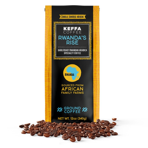 Keffa Coffee Rwanda's Rise Coffee, Medium Roast, 12 Oz.