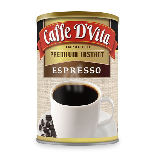 6 - 3 Oz Canisters Caffe D'vita Instant Espresso. Inspired By Classic Italian Espresso. Also Perfect For Mochas, Lattes Or Using As A Gourmet Ingredient For Baking Or Cooking.