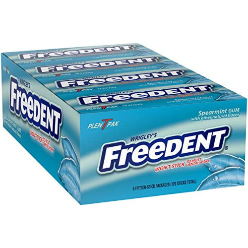 Freedent Spearmint Chewing Gum, 5-pieces (8 Pack)