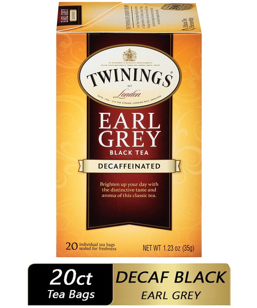 Twinings Of London Decaffeinated Earl Grey Black Tea Bags, 20 Ct, 1.23 Oz