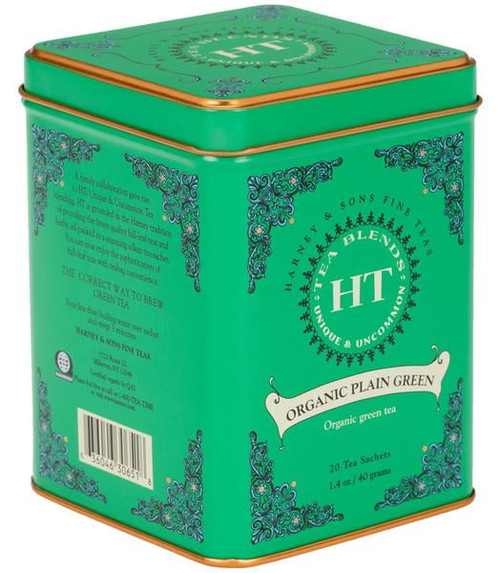 Harney & Sons, Organic Plain Green, Oragnic Green Tea, 20 Ct