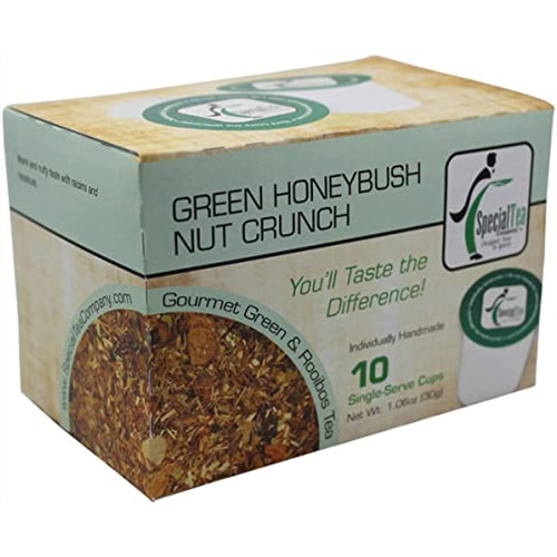 Special Tea Green Tea Single Serve Cup, Green Honeybush Nut Crunch, 10 Count