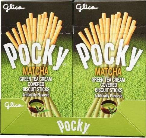 Ninechef Bundle - Glico Pocky Matcha Green Tea Flavour 39 G. (pack Of 2) + 1 Ninechef Chopstick