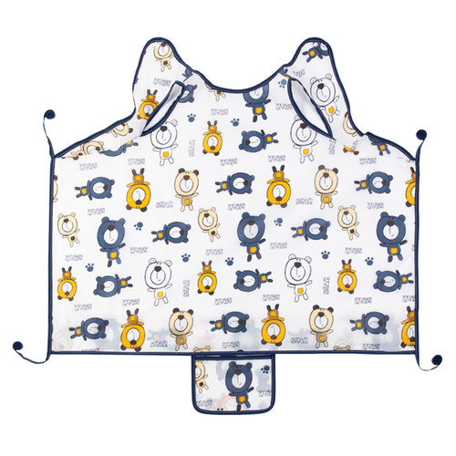 Chaoma Sleeveless Bib Baby Coverall Feeding Bib Waterproof Toddler Smock Bib Food Water Spill Protection Toddler Cartoon Bibs