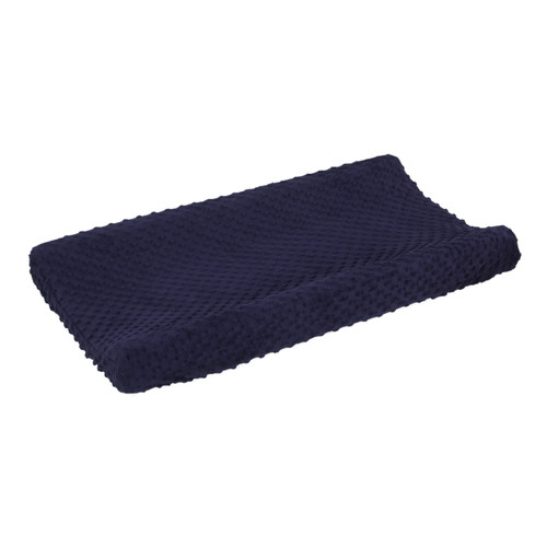 Carter's Changing Pad Cover Plush Velboa Plush Bubble Dot - Navy