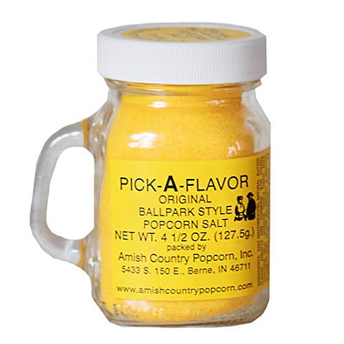 Amish Country Popcorn | Ballpark Buttersalt Popcorn Salt - 4.5 Oz Jar | Old Fashioned With Recipe Guide (4.5 Oz Jar)